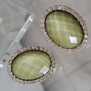 GREEN STONE EARRINGS